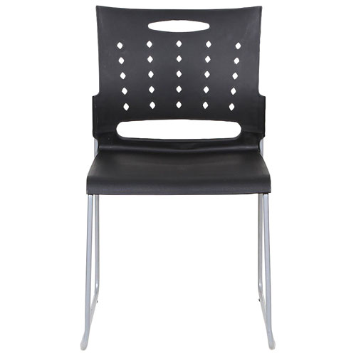 Chaise de bureau en plastique à dossier mi-hauteur de TygerClaw - Noir