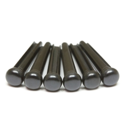 Graph Tech TUSQ Traditional Style Bridge Pins Black with No Dot Inlay