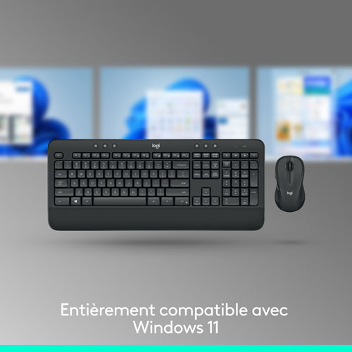 Ensemble avec clavier et souris optique sans fil MK540 de Logitech - Français