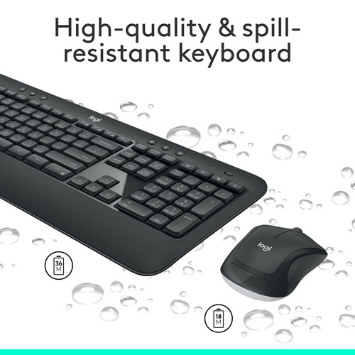 Ensemble avec clavier et souris optique sans fil MK540 de Logitech - Français