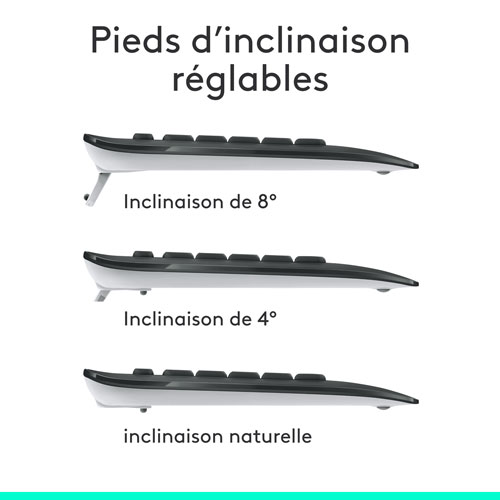 Ensemble avec clavier et souris optique sans fil MK540 de Logitech - Français