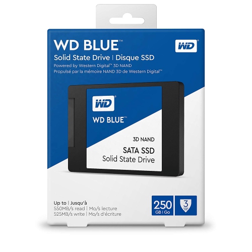 WESTERN DIGITAL WD BLUE 3D NAND 250GB PC SSD SATA III 6 GB/S 2.5"/7MM SOLID STATE DRIVE WDS250G2B0A
