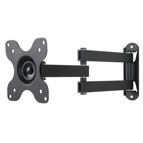 Techly 13" to 30" Tilt/Swivel Flat or Curved LCD/LED TV Wall Mount - 2-Joints - Tilt +/-15° - 180° Horizontally - 360° Rotating - VESA up to 100x100