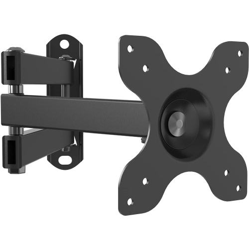 Techly 13" to 30" Tilt/Swivel Flat or Curved LCD/LED TV Wall Mount - 2-Joints - Tilt +/-15° - 180° Horizontally - 360° Rotating - VESA up to 100x100