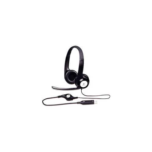 Image 1 de 2.. Remis à neuf - Casque d'écoute stéréo USB de Logitech (H390)