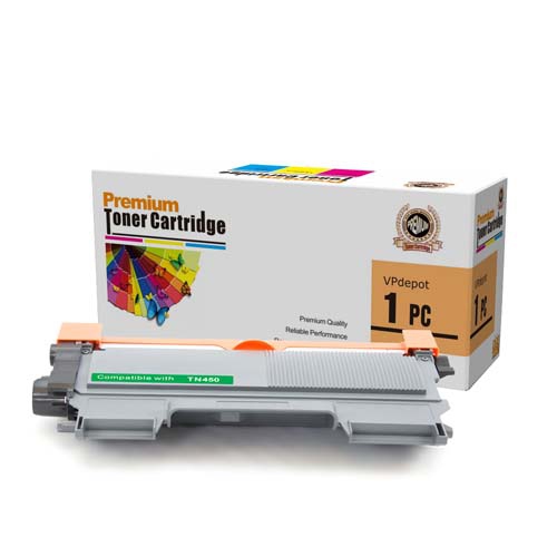VPDEPOT  Tn-450 (Tn450) Replacement High Yield Toner for Brother Hl-2130/2210/2240/2270, Mfc-7360/7460/7860, Dcp-7060 In Black