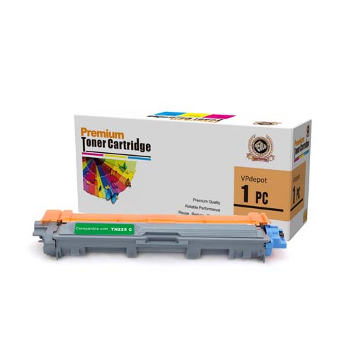 VPDEPOT  Tn-225 C Replacement High Yield Toner for Brother Dcp-9020CDw, Hl-3140Cw/3150CDw, Mfc-9330CDw/9340CDw/9130Cw In Cyan