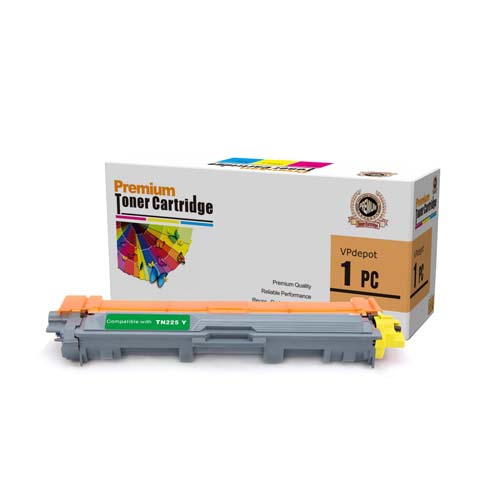 VPDEPOT  Tn-225 Y Replacement High Yield Toner for Brother Dcp-9020CDw, Hl-3140Cw/3150CDw, Mfc-9330CDw/9340CDw/9130Cw In Yellow