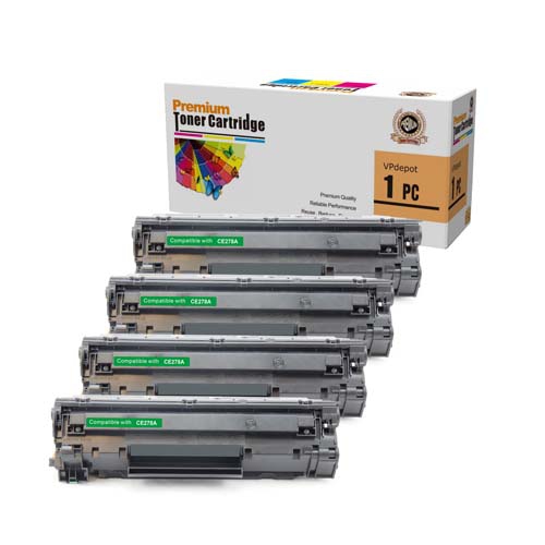 VPDEPOT  4Pk Ce278A (78A) Replacement Toner for HP Laserjet P1566/1569/1606/1607, M1530/1636/1537/1538 In Black