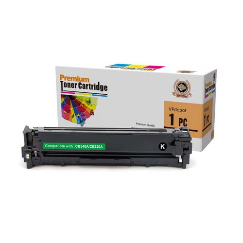 VPDEPOT  Cb540A (125A) Ce320A (128A) Replacement Toner for HP Laserjet Cp1213/1513/1525, Cm1312/1411/1416 In Black