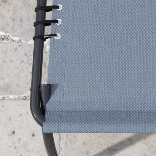 Outsunny Outdoor Folding Lounge Chair, 4-Level Adjustable Chaise Lounge with Headrest, Tanning Chair Beach Bed, Reclining Lounger Cot for Camping,