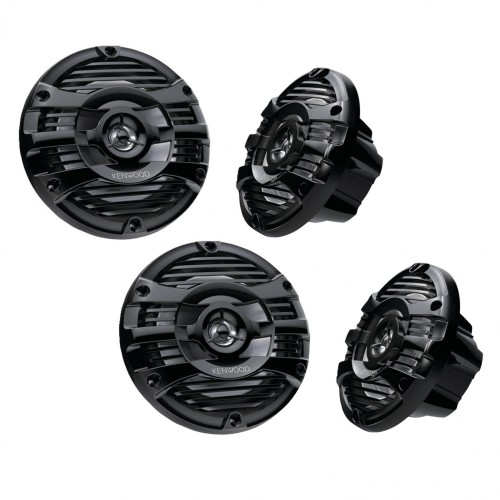 Kenwood KFC-1653MRB 6.5" Black 2-Way Coaxial Marine Speakers