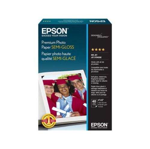 Epson 4in x 6in Premium Semi-Gloss Photo Paper -