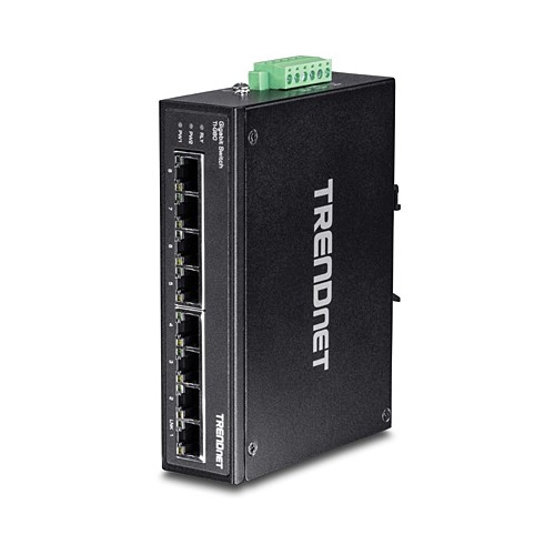 Image 1 of 4.. Trendnet 8-Port Hardened Industrial Gigabit DIN-Rail Switch
