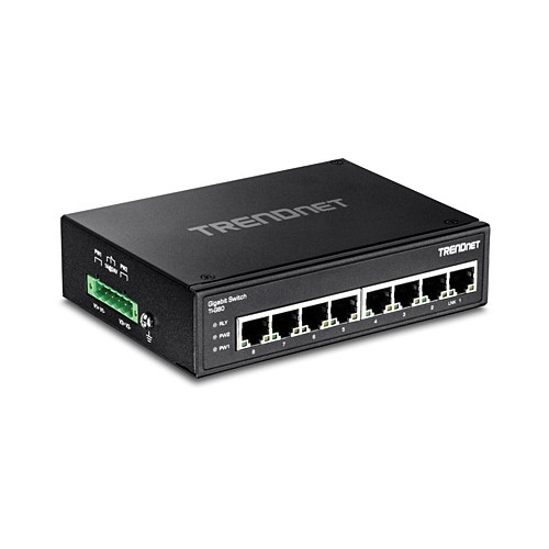 Trendnet 8-Port Hardened Industrial Gigabit DIN-Rail Switch