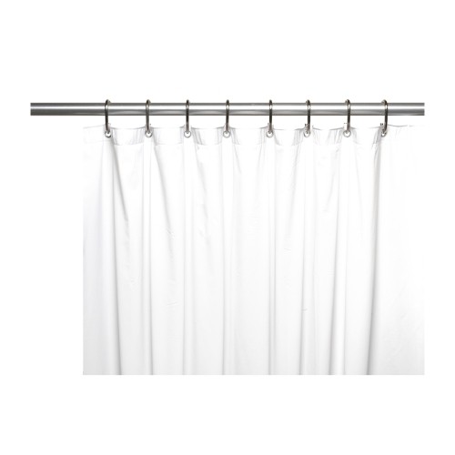 Gauge Vinyl Shower Curtain Liner, 108 Long Clear Shower Curtain