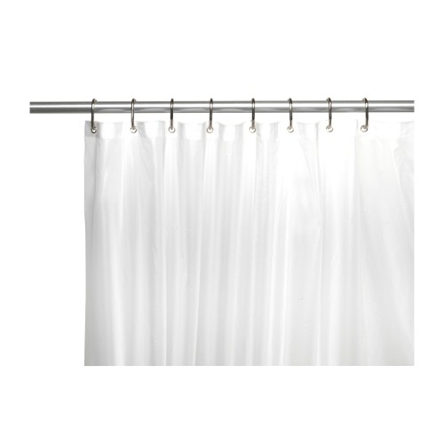 Carnation Home Fashions Extra Long Size Frosty Clear 10 Gauge Peva
