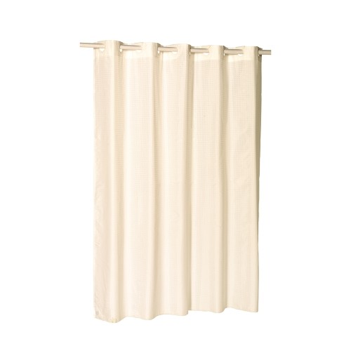 size 70" wi... "Ez On" Fabric shower curtain with built in shower curtain hooks 