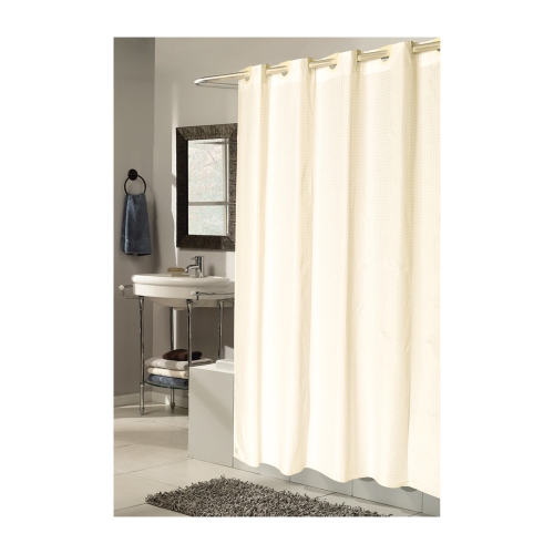 Carnation Home Fashions Checks Pattern Ez On Fabric Shower Curtain