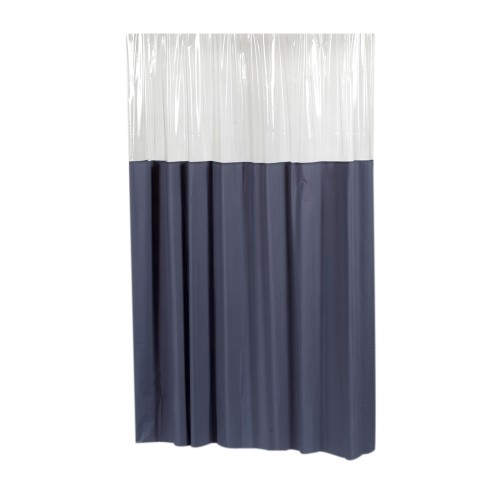 Vinyl Window Shower Curtain Slate Blue, Vinyl Window Shower Curtain