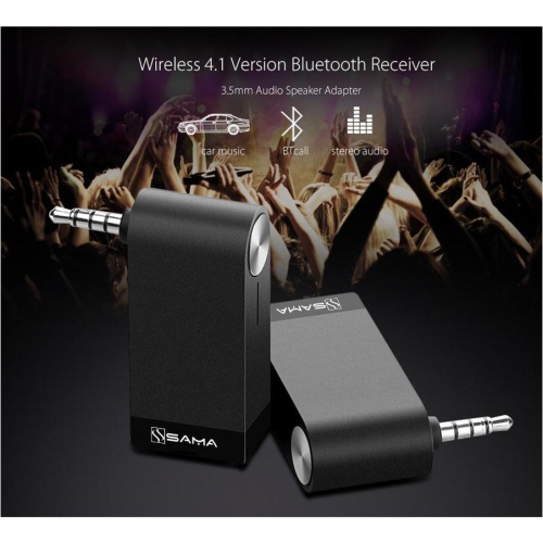 Adaptateur de récepteur audio sans fil Bluetooth 4.1 sa-50202 avec micro et batterie de SAMA