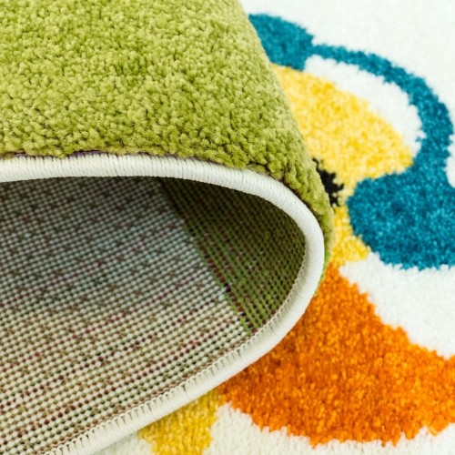 Tapis pour enfants renard en multicolore, 6 pi 2 po x 9 pi 2 po