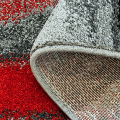 LA Dole Copper Abstract Carpet 6'2" x 9'2" Rectangle Area Rug - Red/Black/Grey