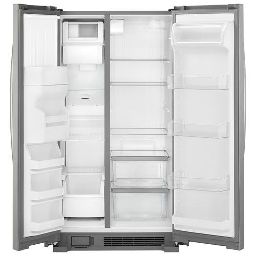 Whirlpool 33" 21.4 Cu. Ft. Side-By-Side Refrigerator w/ Ice & Water Dispenser (WRS331SDHM) - Stainless