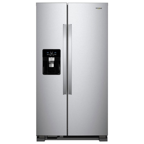 Réfrigérateur côte à côte 36 po 24,5 pi³, distributeur eau/glaçons de Whirlpool - Blanc