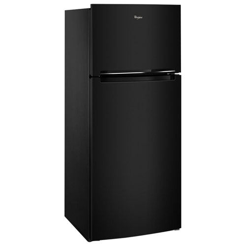 Whirlpool 28" 17.6 Cu. Ft. Top Freezer Refrigerator with LED Lighting - Black