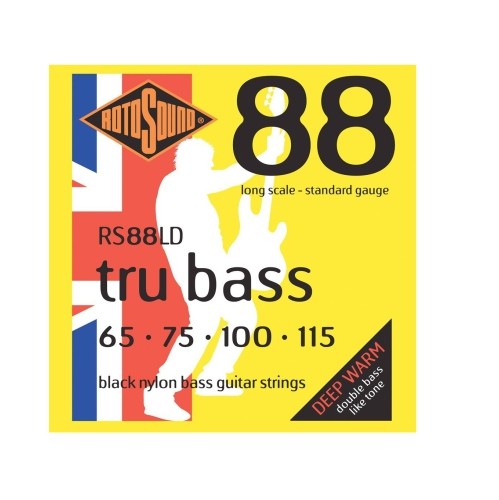Rotosound RS88LD Black Nylon Flatwound Bass Guitar Strings
