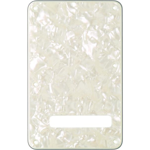 Fender® Stratocaster® Modern-Style Tremolo Backplate - 4-Ply - White Moto
