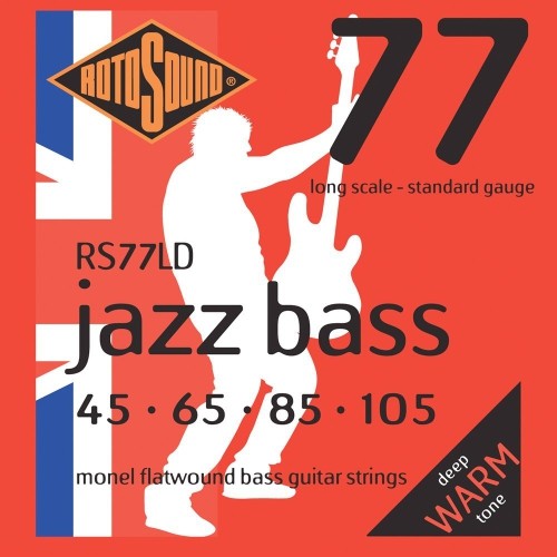 Rotosound RS77LD Jazz Bass Monel Flatwound Electric Bass 4 String Set