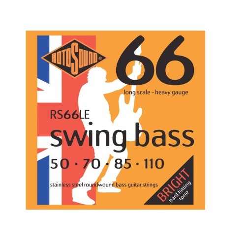 ROTOSOUND  Rs66Le Swing Bass 66 Stainless Steel Bass Guitar Strings - 5-String (50 70 85 110)
