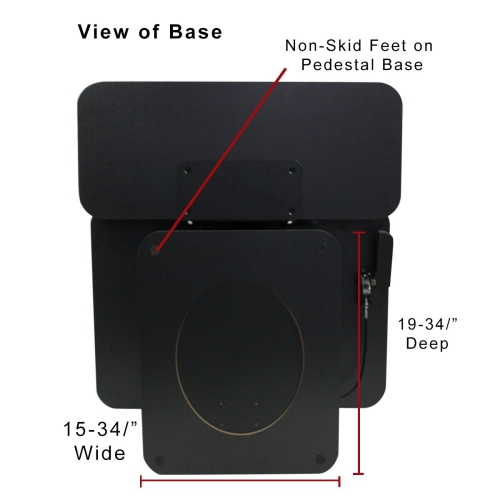 Boost Industries STS-DR25P 25" Sit to Stand Pedestal Desk Riser