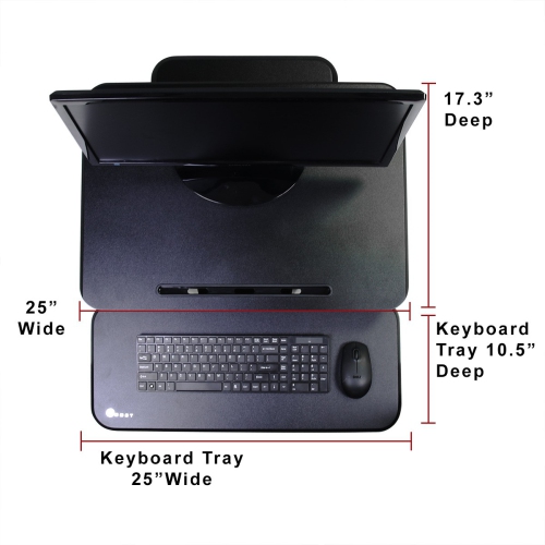 Boost Industries STS-DR25P 25" Sit to Stand Pedestal Desk Riser