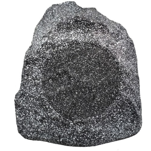 SyncSound SS-ROCK8-2GY 8" Rock Speakers For Gardens Backyards And Patios 1 Pair Gray 100W