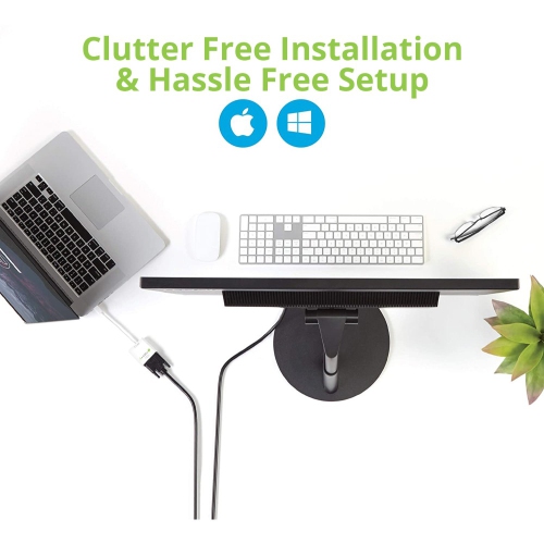 Techly Mini DisplayPort 1.2 Male to DVI 24 + 1 Female Adapter 15cm, White