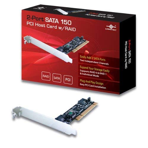 VANTEC  2-Port SATA 150 PCi Host Card W/raid Model Ugt-St220R Io-Van-Ugt-St220R
