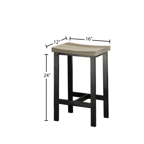 Contemporary 5 Piece Bistro/Bar Set - Distressed Grey, Black