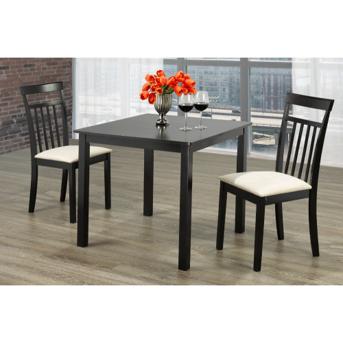 Cappuccino Finish Wood Classic Casual Dining Table Seats 2