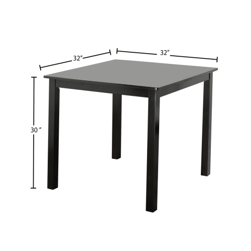 Cappuccino Finish Wood Classic Casual Dining Table Seats 2