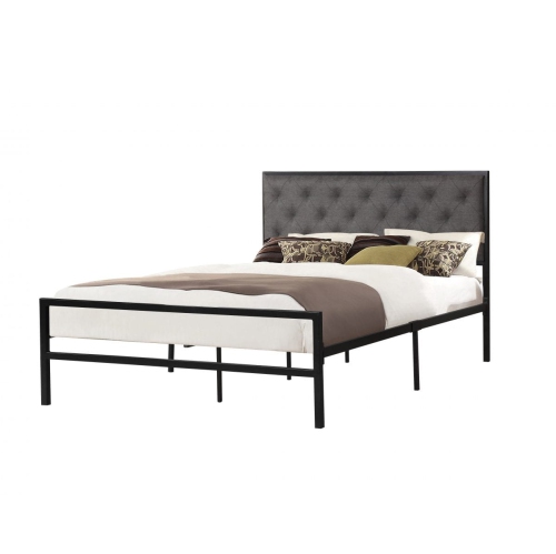 60 Queen Black Metal Frame Bed With, King Bed Frame Canada No Headboard