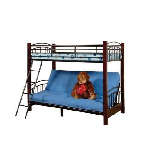 Double Futon Frame Bunk Bed Splitable, Bunk Bed With Futon At The Bottom