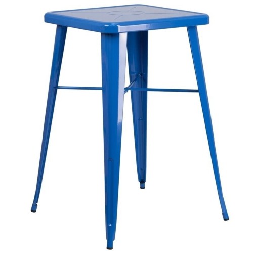 FLASH FURNITURE  Metal Square Bar Table In Blue