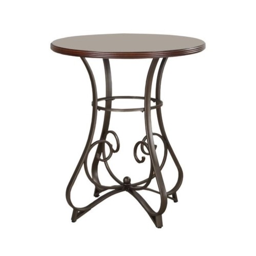 Powell Hamilton 36" Pub Table in Brushed Faux Medium Cherry