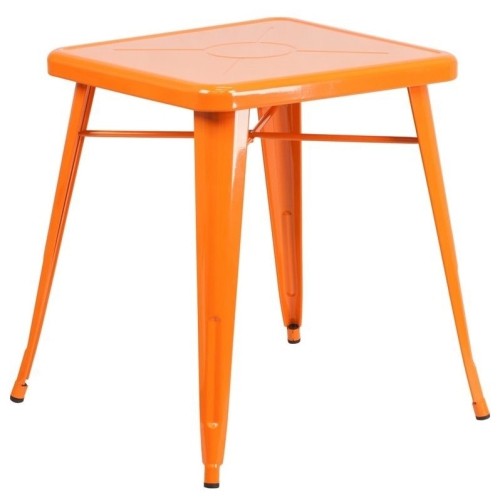 FLASH FURNITURE  Metal Square Bistro Table In Orange