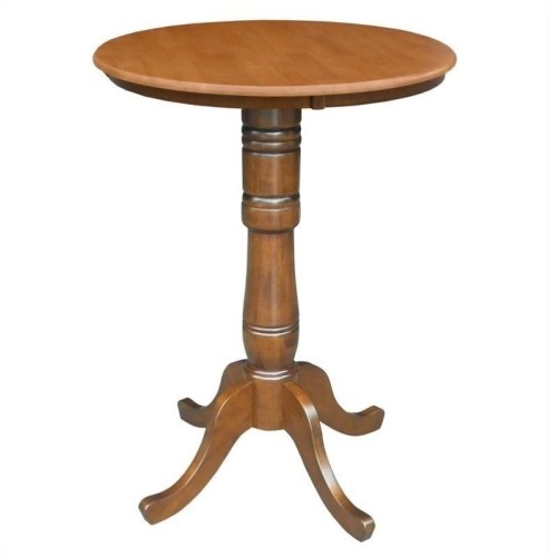 INTL CONCEPTS International Concepts 30" Round Pub Table In Cinnamon / Espresso