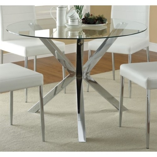 Dining Tables Round Glass Modern, Round Dining Room Table With Leaf Canada