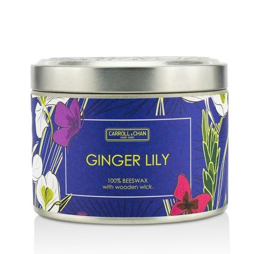 Tin Can 100% Beeswax Candle with Wooden Wick - Ginger Lily - cm
